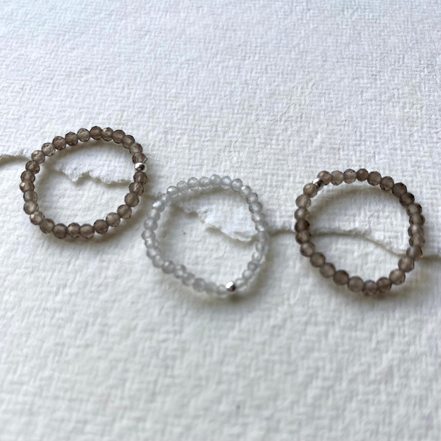 Edelstein Perlenring