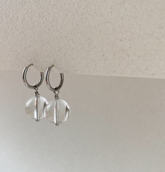 Bergkristall Ohrringe clear