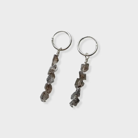 Ohrringe Herkimer grau 925 Sterling Silber - mayamond