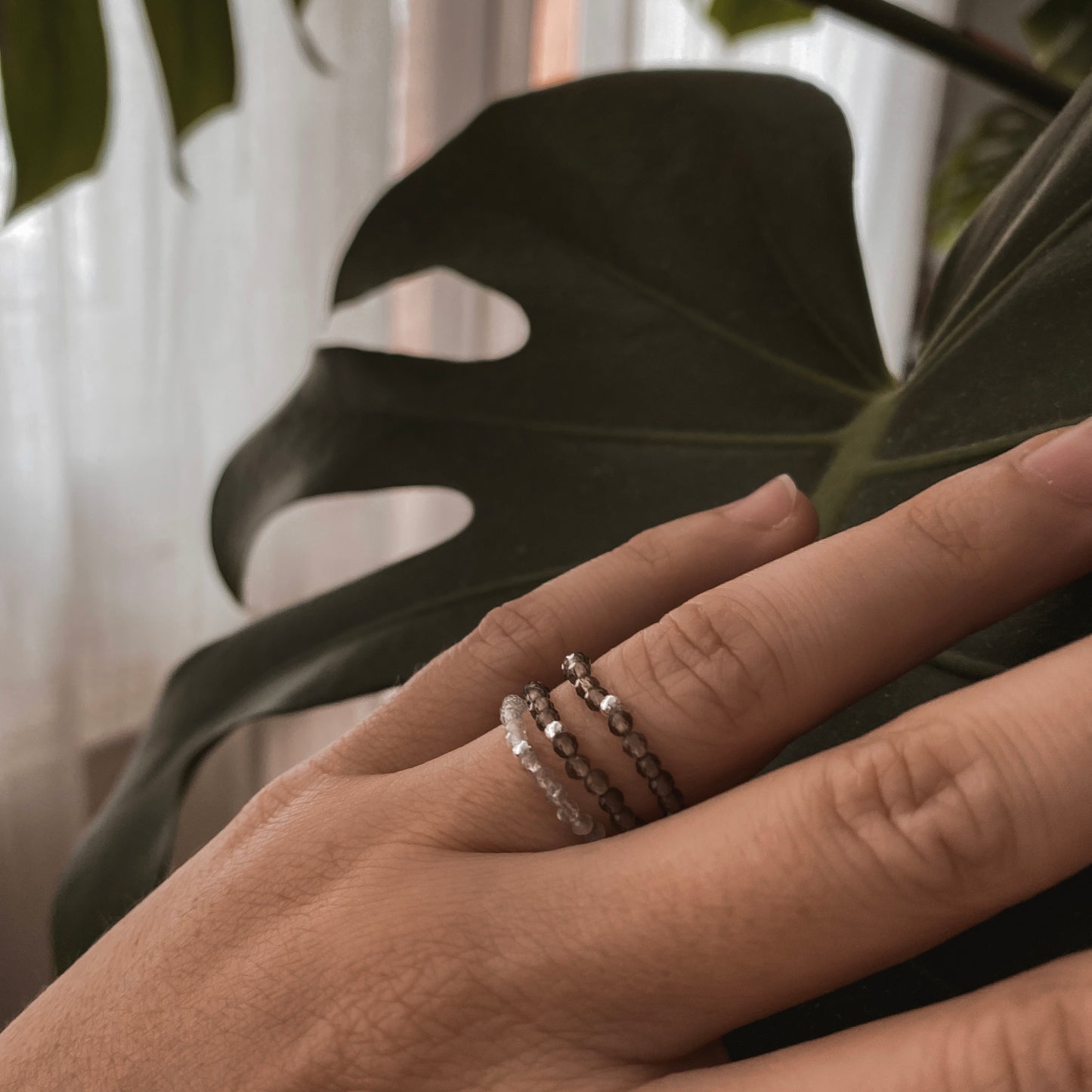 Edelstein Perlenring