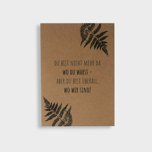 Postkarte „Wo du warst“ - mayamond