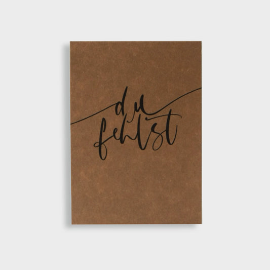 Postkarte "Du fehlst" - mayamond