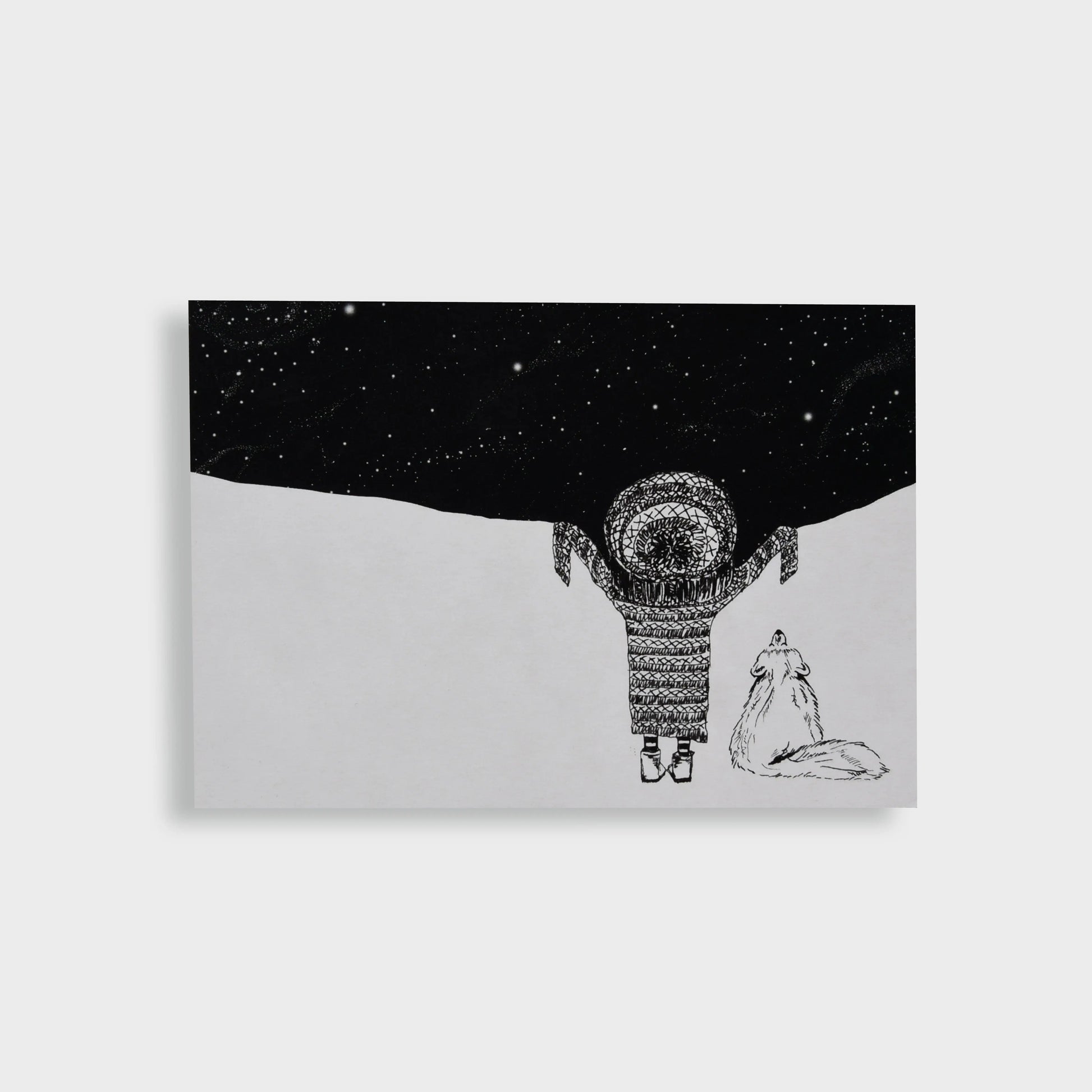 Postkarte "Freja mit Fuchs" - mayamond