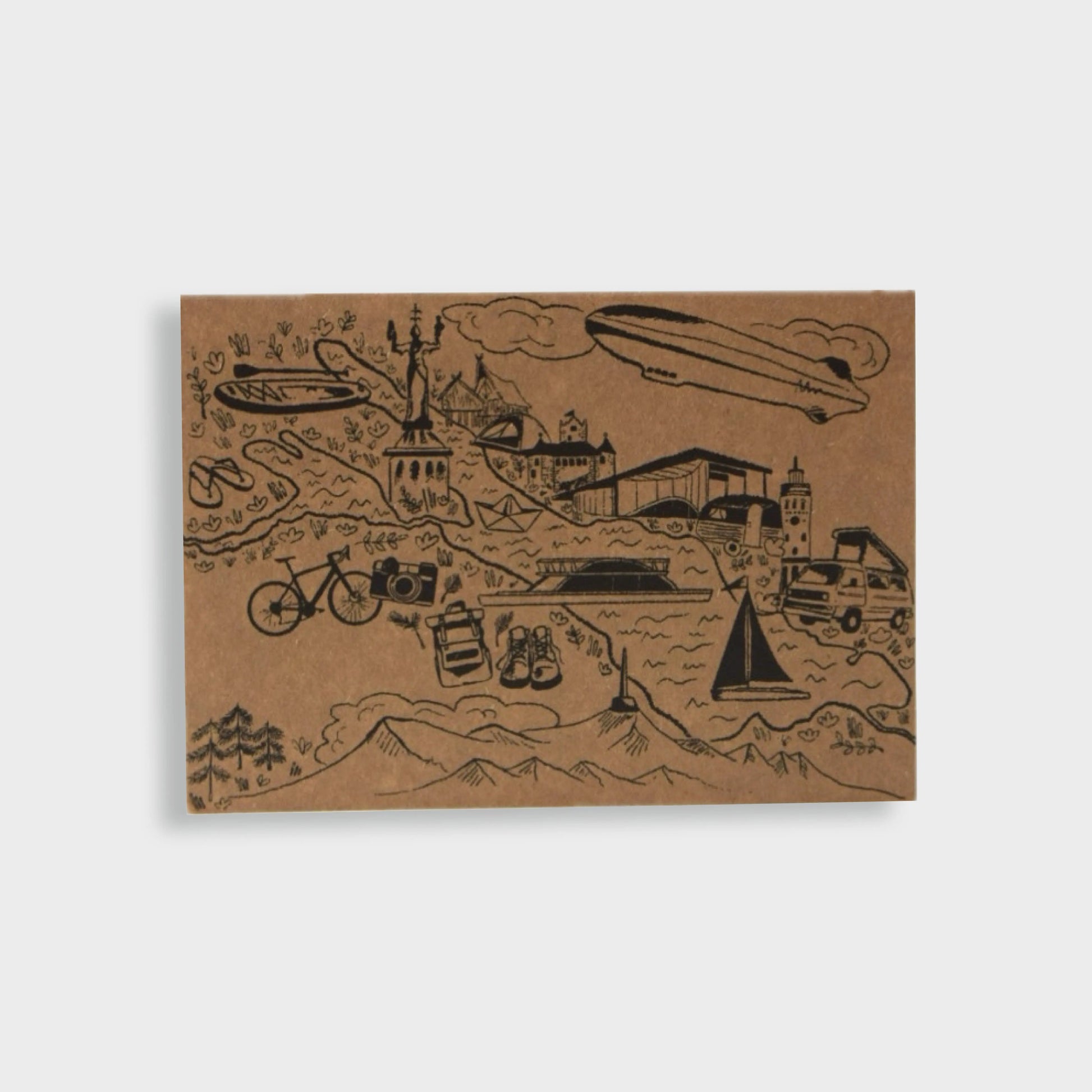 Postkarte Bodensee Kraftpapier - mayamond