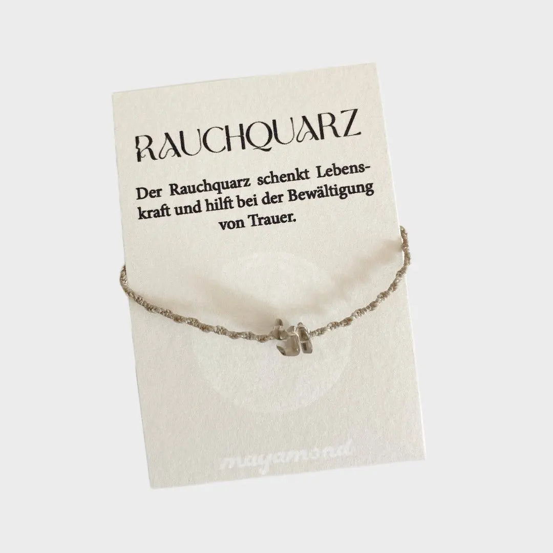 Armband Rauchquarz geflochten - mayamond