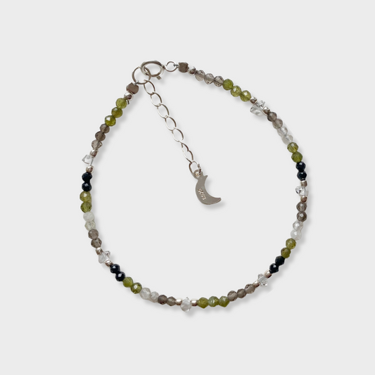 Armband Onyx, Rauchquarz, Turmalin, Topas Mein Shop