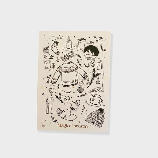 Postkarte „Magical Season" Weihnachtskarte - mayamond