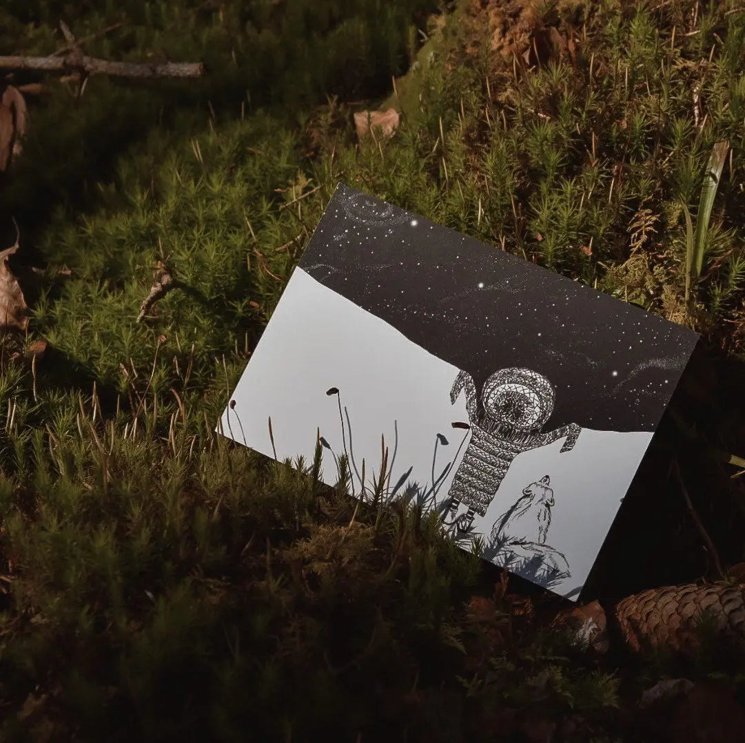 Postkarte "Freja mit Fuchs" - mayamond