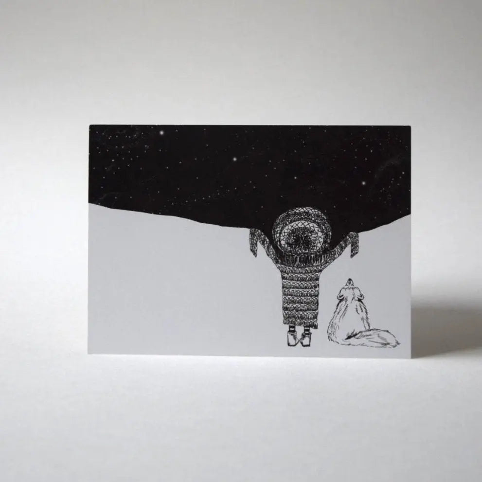 Postkarte "Freja mit Fuchs" - mayamond