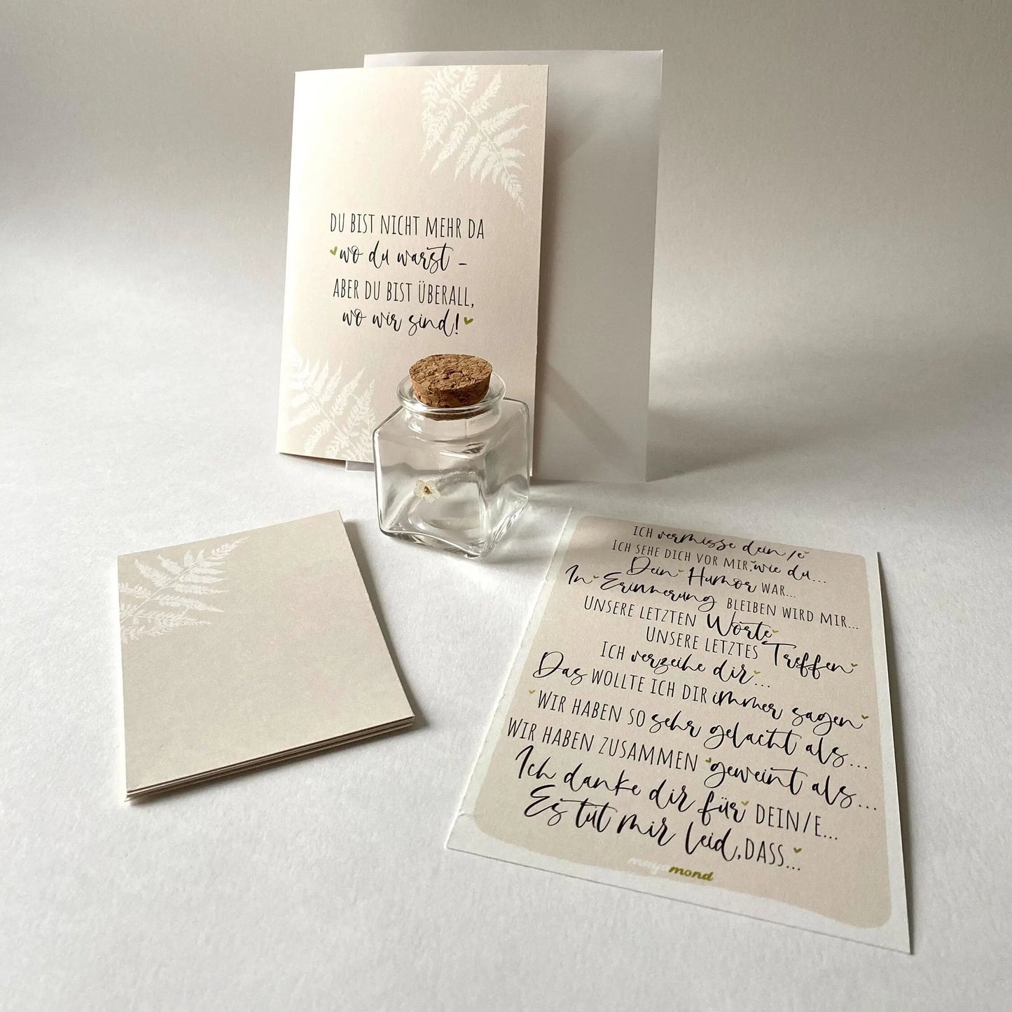 Trauergeschenk Set "12 Erinnerungen" Mein Shop
